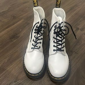 White Lace Up Dr. Martens